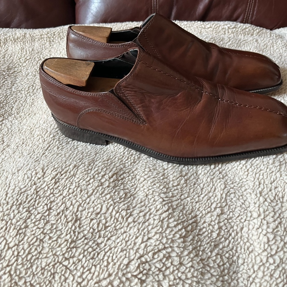 Men Giorgio Burtini Private Collection Brown Leather Slip On Shoe - Picture 2 of 6